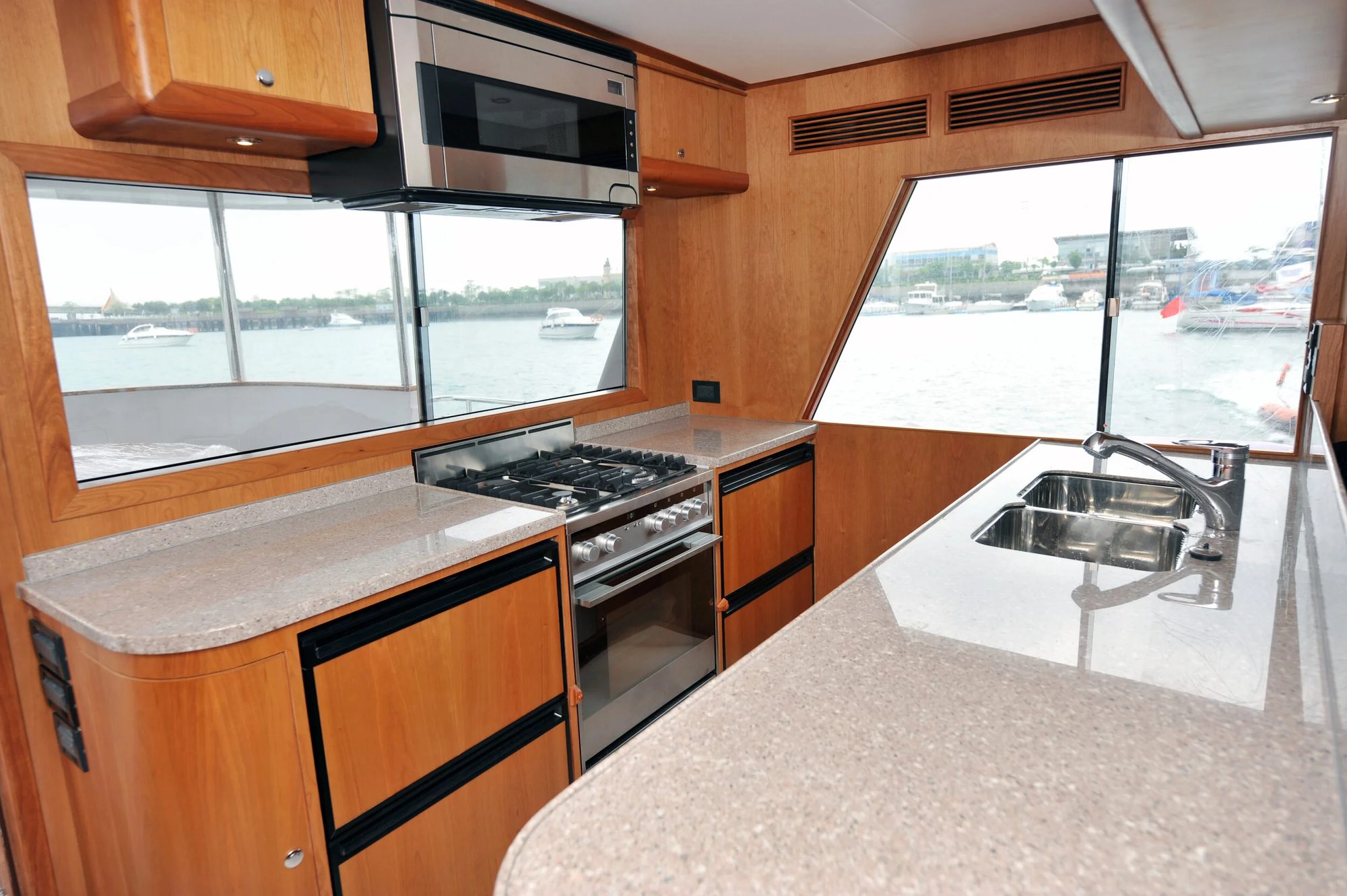 Galley — Cabinetry refinished in film
